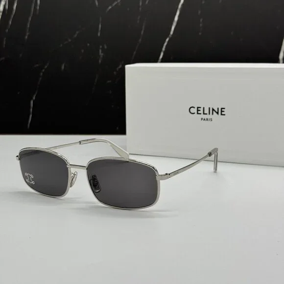NEW CELINE CL40285U 16A SILVER SQUARE SUNGLASSES WOMEN CELINE Celine Cl40285u 16a Silver Sunglasses | italist main image 2